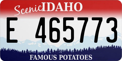 ID license plate E465773