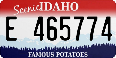 ID license plate E465774