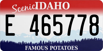 ID license plate E465778