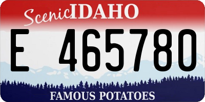 ID license plate E465780