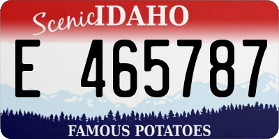 ID license plate E465787