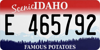 ID license plate E465792
