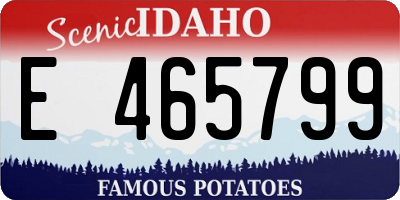 ID license plate E465799