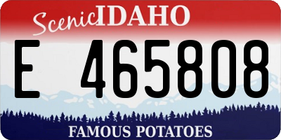 ID license plate E465808