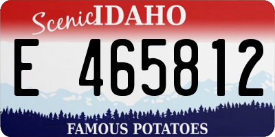 ID license plate E465812