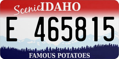 ID license plate E465815