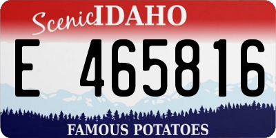 ID license plate E465816