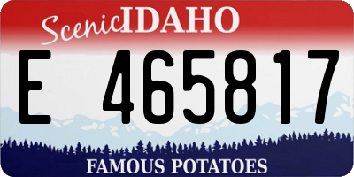 ID license plate E465817