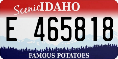 ID license plate E465818