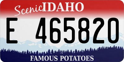 ID license plate E465820