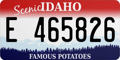 ID license plate E465826