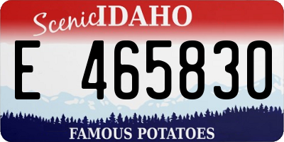 ID license plate E465830