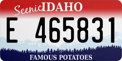 ID license plate E465831