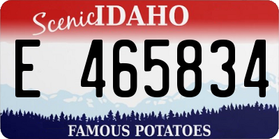 ID license plate E465834
