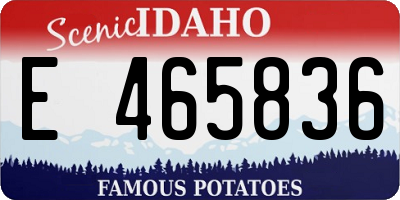 ID license plate E465836