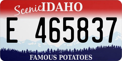 ID license plate E465837