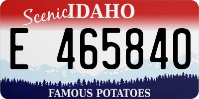 ID license plate E465840