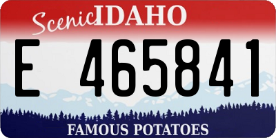 ID license plate E465841
