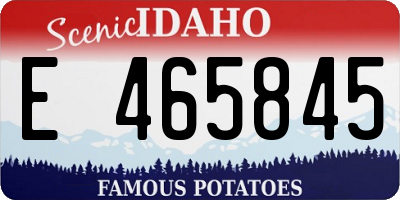 ID license plate E465845