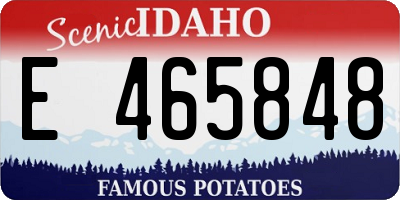 ID license plate E465848