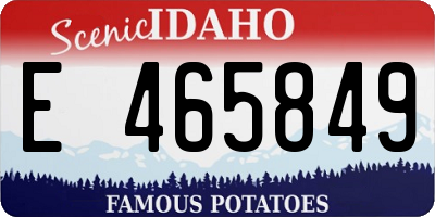 ID license plate E465849