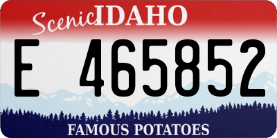 ID license plate E465852