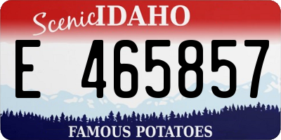 ID license plate E465857