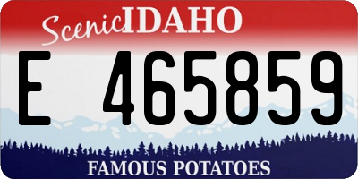 ID license plate E465859