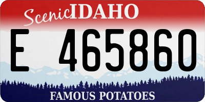 ID license plate E465860