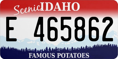 ID license plate E465862