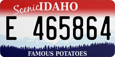 ID license plate E465864