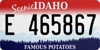 ID license plate E465867