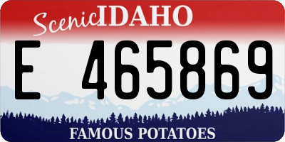 ID license plate E465869