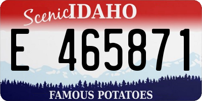 ID license plate E465871