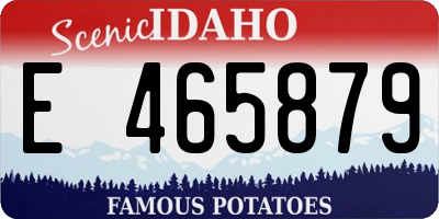 ID license plate E465879