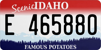 ID license plate E465880