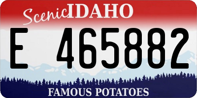 ID license plate E465882