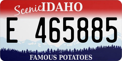ID license plate E465885