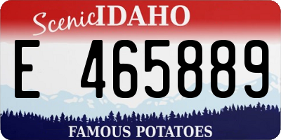 ID license plate E465889