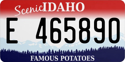 ID license plate E465890