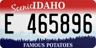 ID license plate E465896