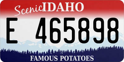 ID license plate E465898