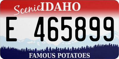 ID license plate E465899