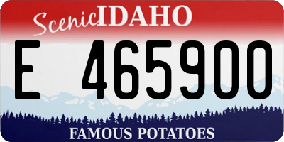 ID license plate E465900