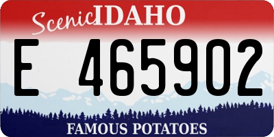ID license plate E465902