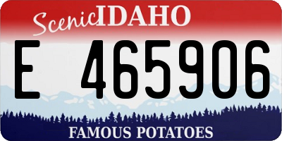 ID license plate E465906