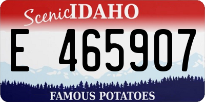 ID license plate E465907