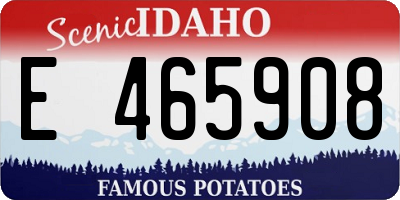 ID license plate E465908