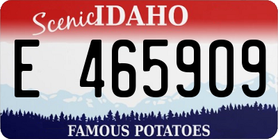 ID license plate E465909