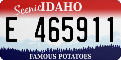 ID license plate E465911